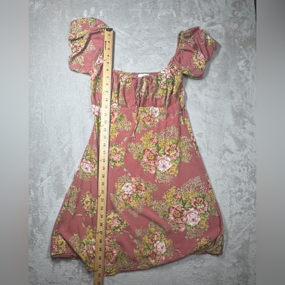 Auguste the Label Bonnie Beachside Floral Peach Pink Yellow Green Mini Dress 4 - Picture 10 of 16